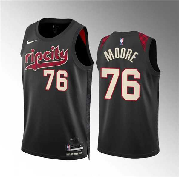 Men's Portland Trail Blazers #76 Taze Moore Black 2023-24 City Edition Stitched Basketball Jersey Dzhi,We sell and wholesale Men's Portland Trail Blazers #76 Taze Moore Black 2023-24 City Edition Stitched Basketball Jersey Dzhi on line form chian!